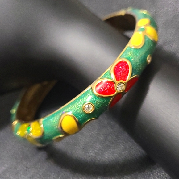 BJ Enameled Bracelet - Floral - Picture 3 of 4